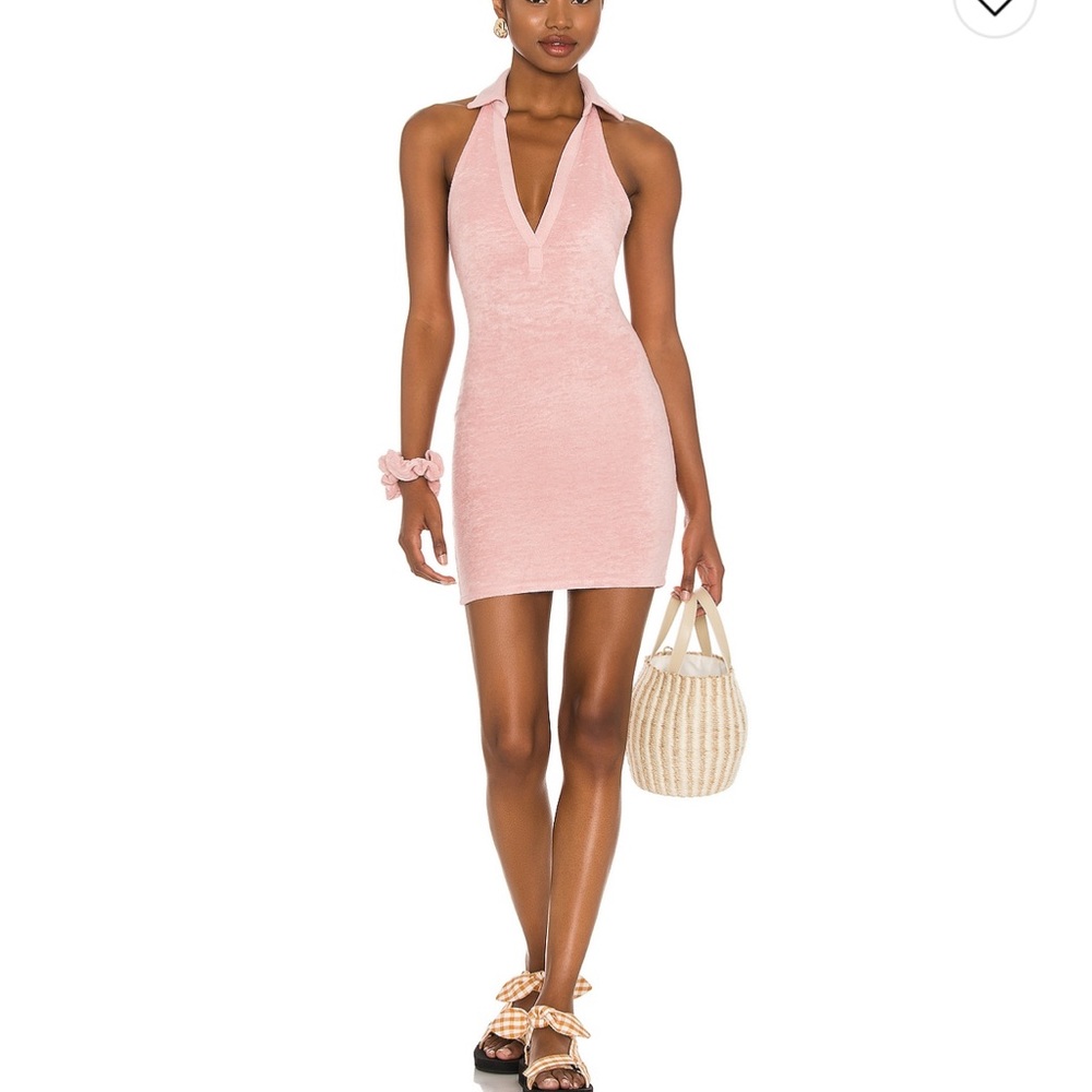 REVOLVE Pink Terrycloth Dress